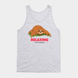 Relax Chill Out Relaxing Sloth Tank Top